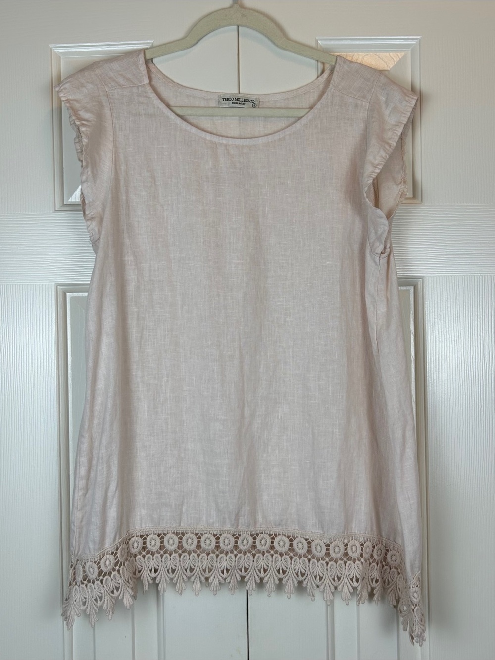 Terzo Millennio Pink Linen Blouse Tank Top